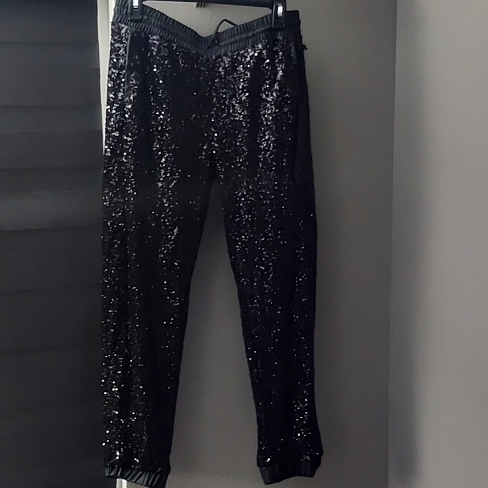 Sequins Black Joggers